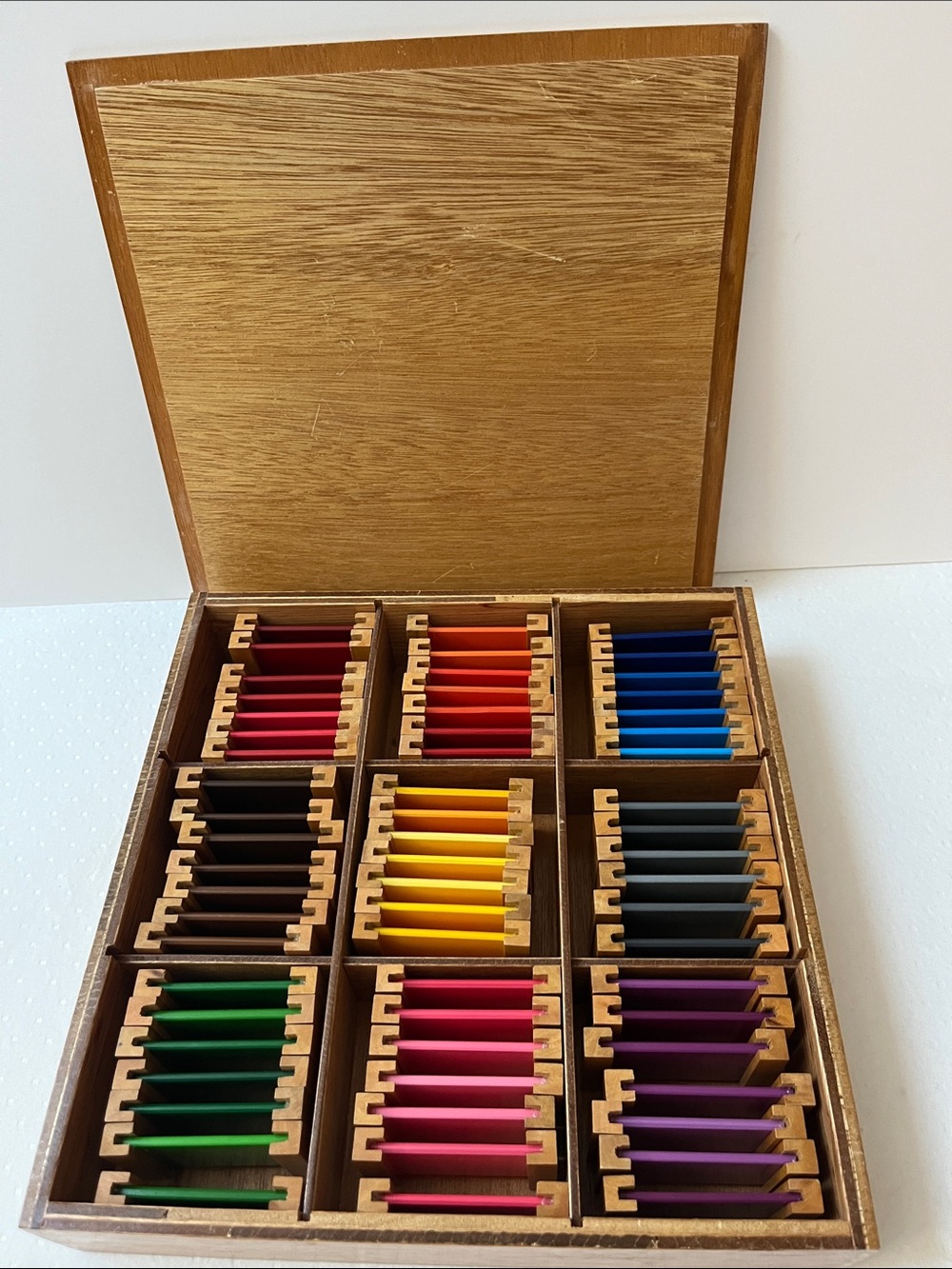 Montessori Color Box 3 Sensorial Wood Tablets Visual Grading